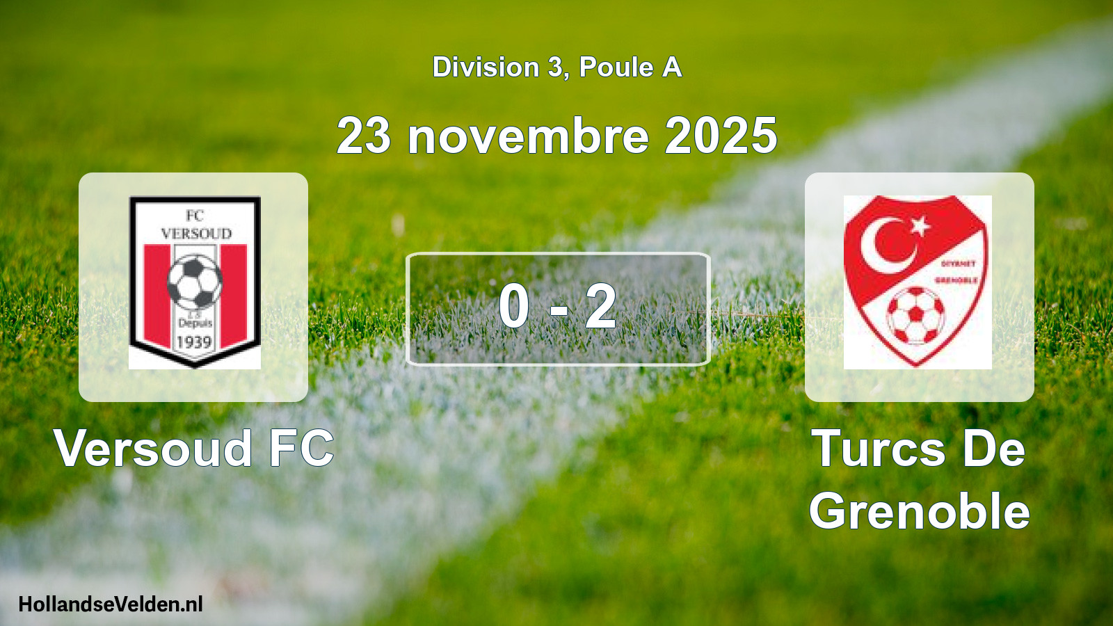 Total number of matches played: Versoud FC - Turcs De Grenoble 0 - 2 (23 November 2025)