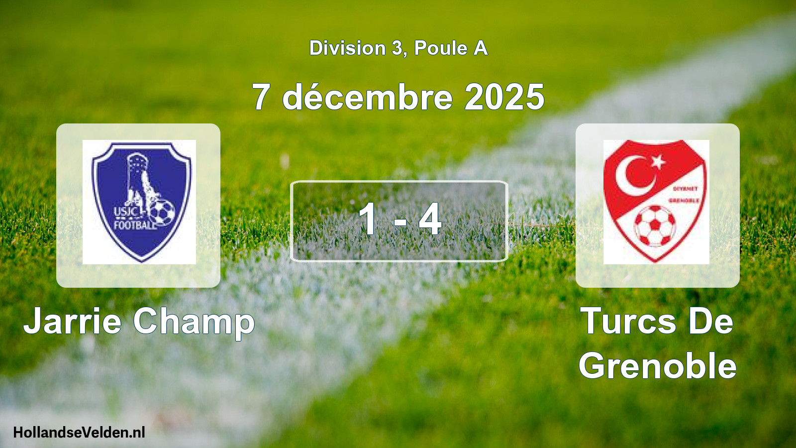 Gespeelde wedstrijd: Jarrie Champ - Turcs De Grenoble 1 - 4 (7 december 2025)