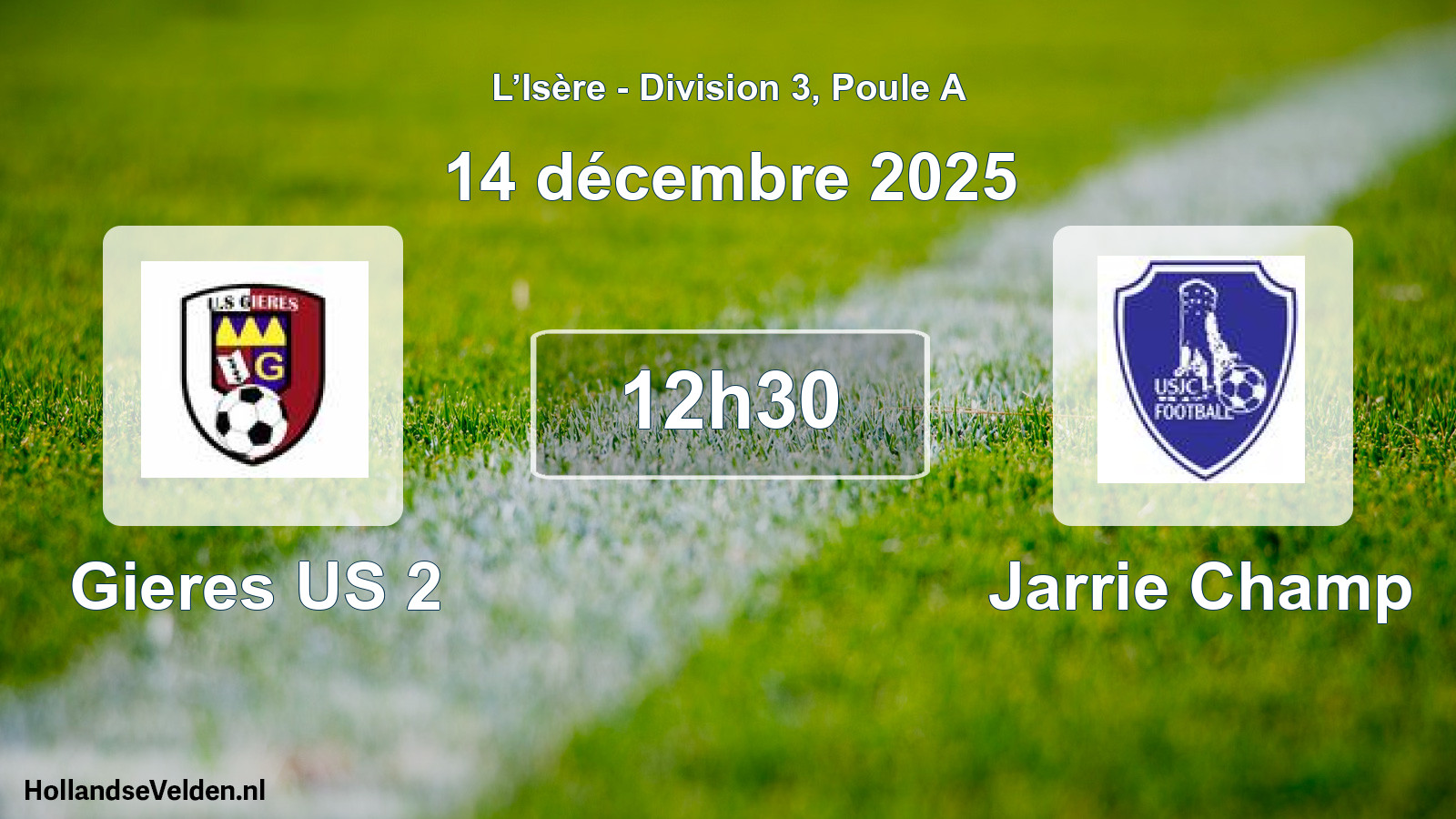 Geplande wedstrijd: Gieres US 2 - Jarrie Champ (14 december 2025)