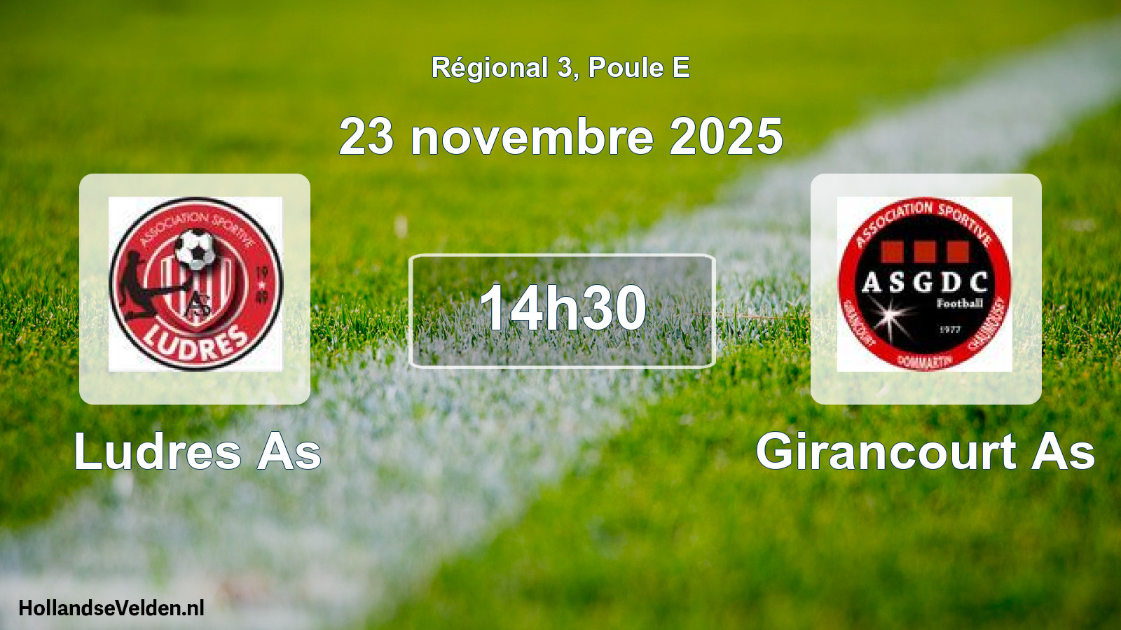 Scheduled Match: Ludres As - Girancourt As (23 November 2025)