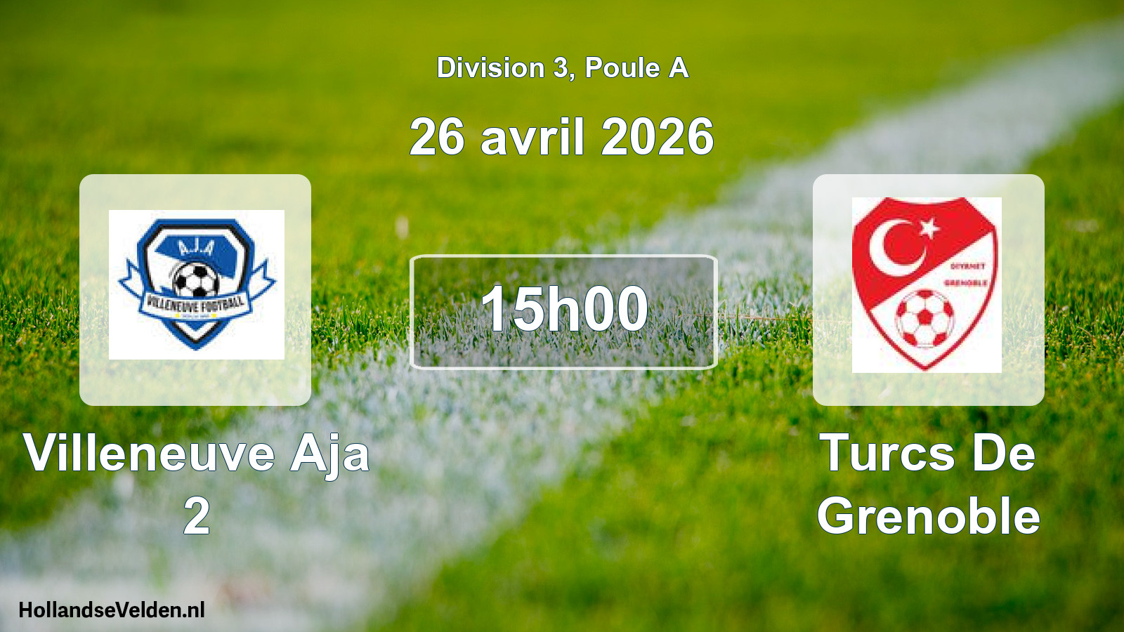 Geplande wedstrijd: Villeneuve Aja 2 - Turcs De Grenoble (26 april 2026)