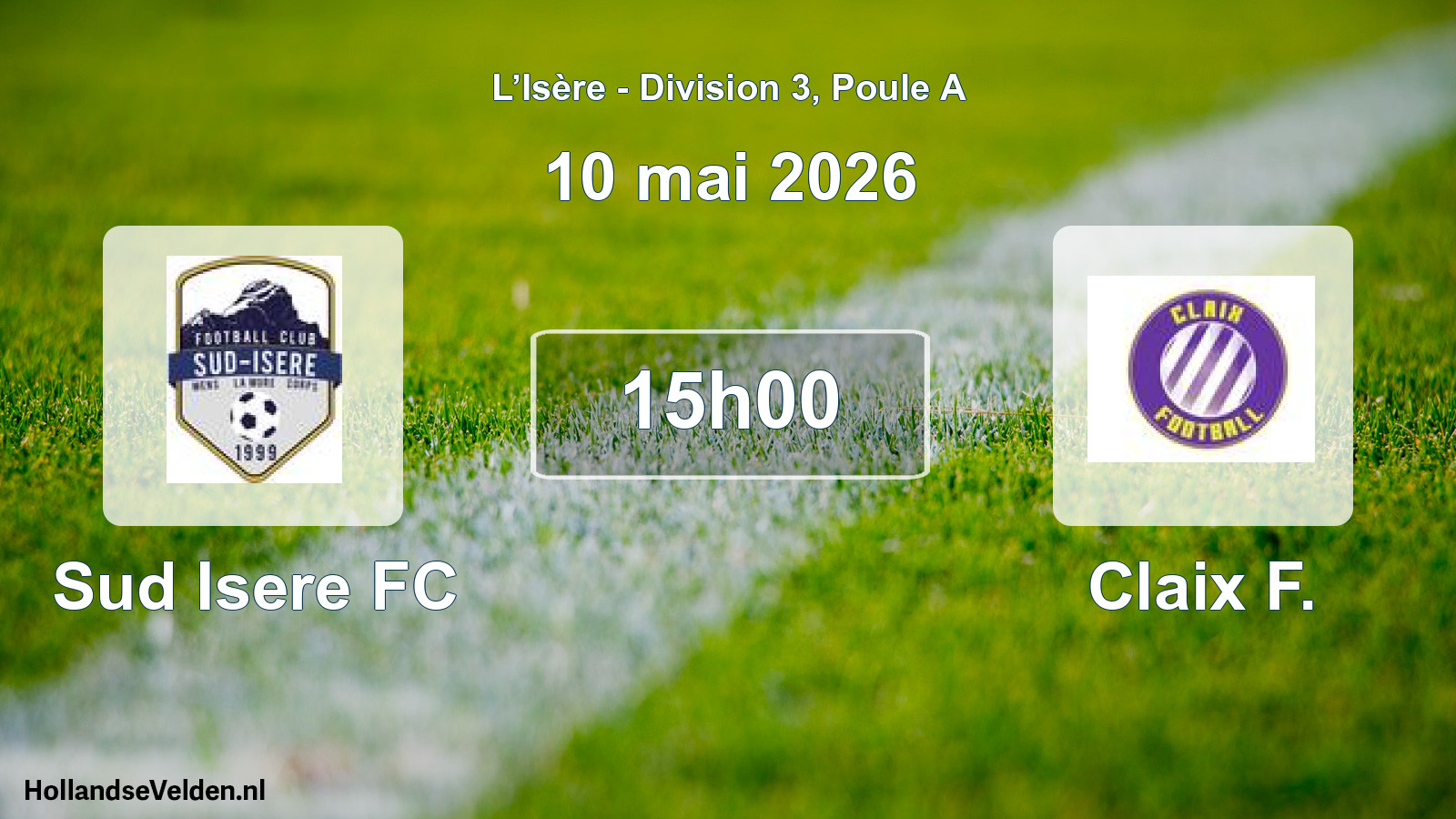 Geplande wedstrijd: Sud Isere FC - Claix F. (10 mei 2026)