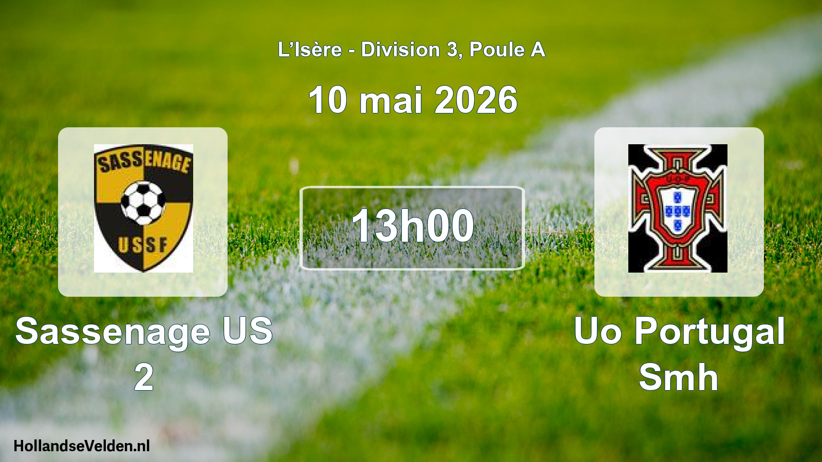 Geplande wedstrijd: Sassenage US 2 - Uo Portugal Smh (10 mei 2026)