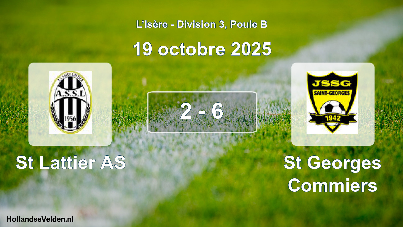 Gespeelde wedstrijd: St Lattier AS - St Georges Commiers 2 - 6 (19 oktober 2025)