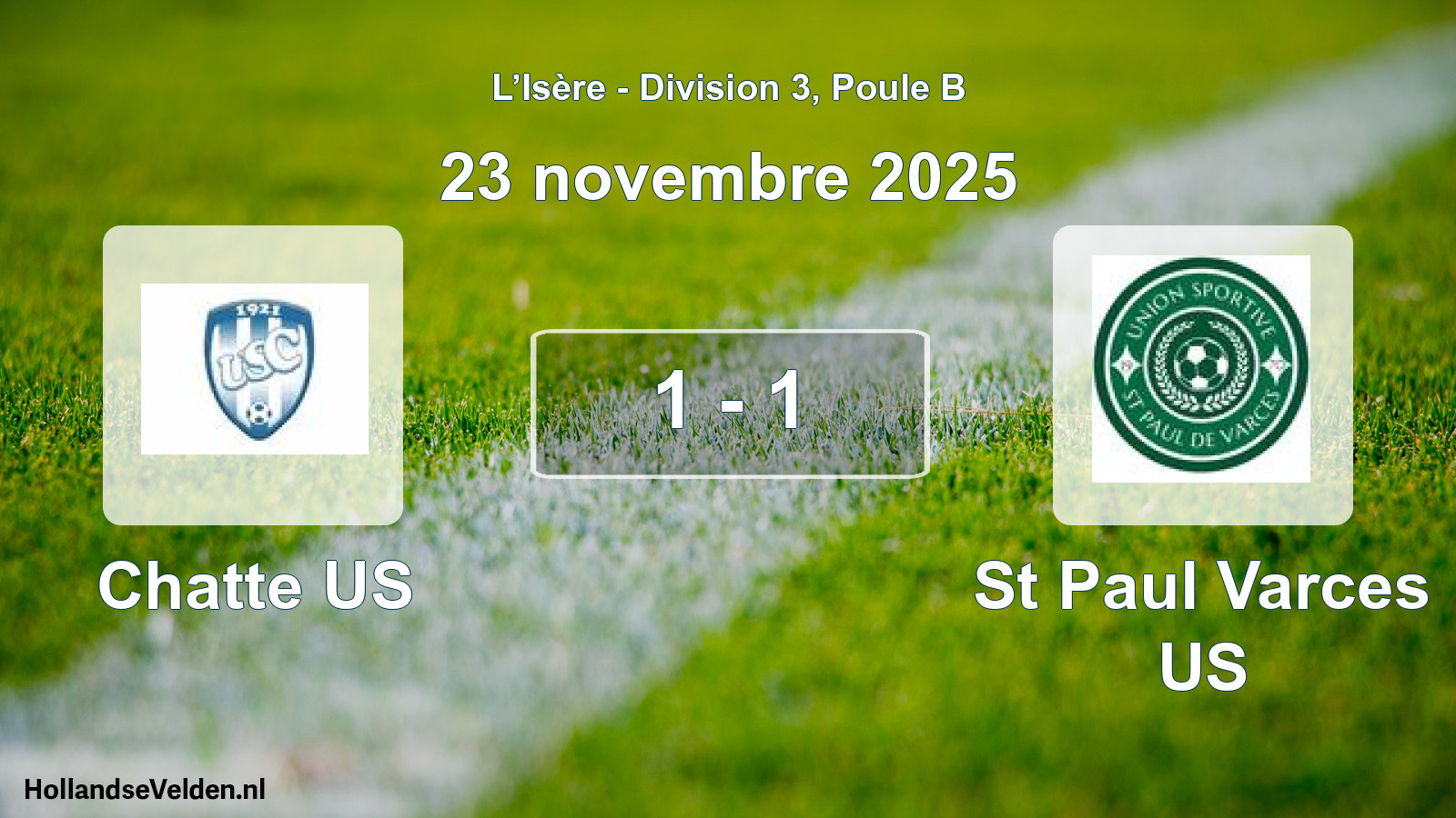 Gespeelde wedstrijd: Chatte US - St Paul Varces US 1 - 1 (23 november 2025)