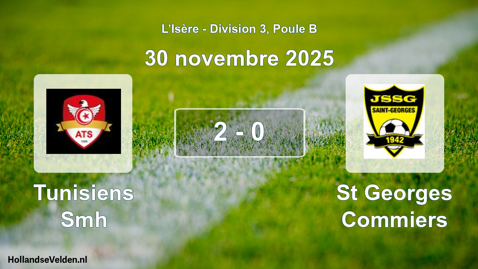 Gespeelde wedstrijd: Tunisiens Smh - St Georges Commiers 2 - 0 (30 november 2025)