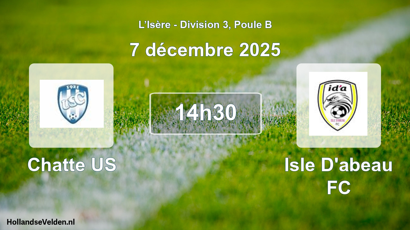 Geplande wedstrijd: Chatte US - Isle D'abeau FC (7 december 2025)