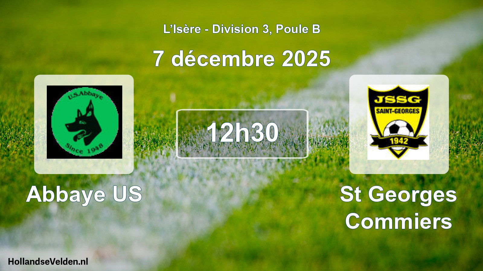 Geplande wedstrijd: Abbaye US - St Georges Commiers (7 december 2025)