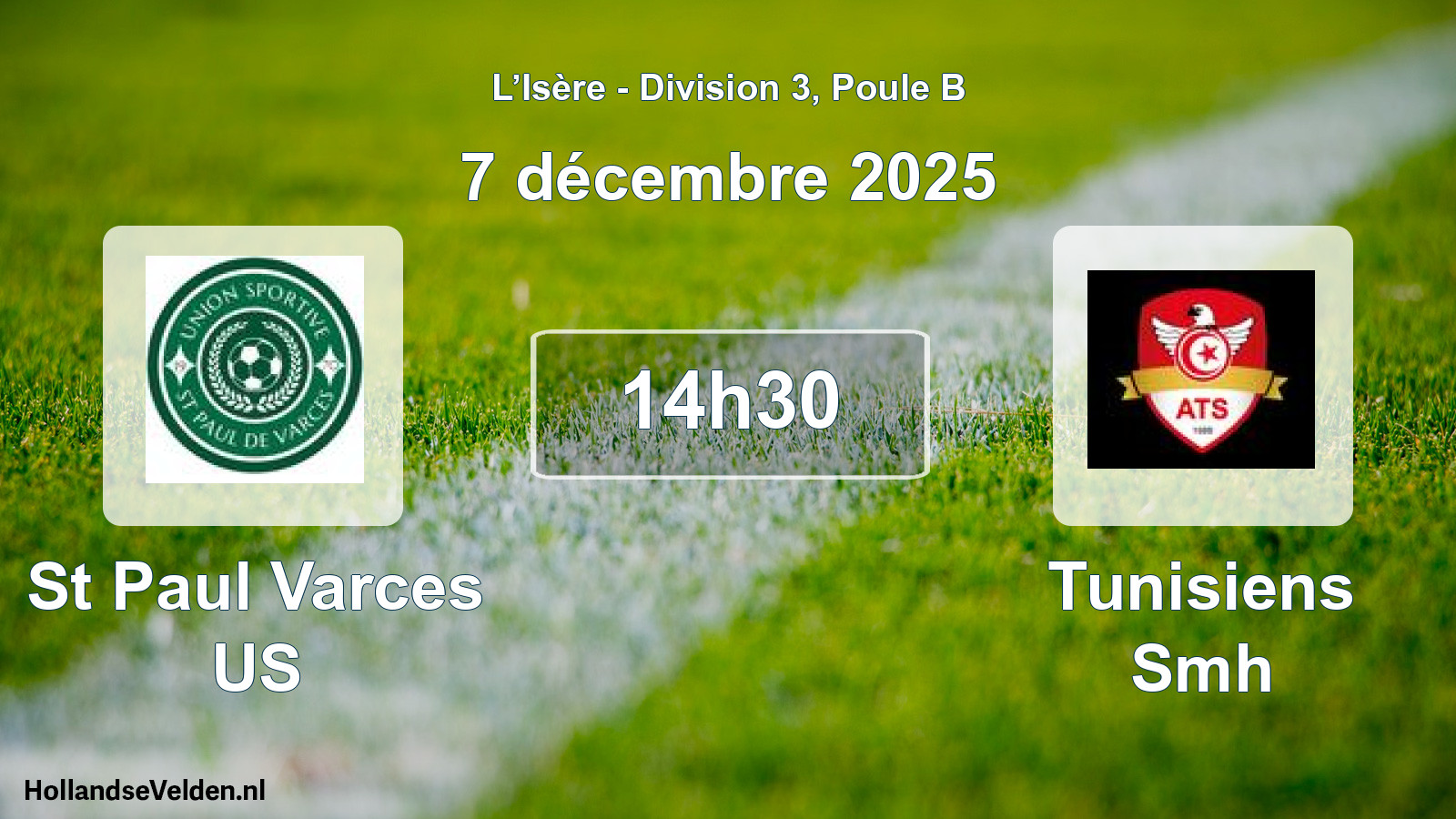 Geplande wedstrijd: St Paul Varces US - Tunisiens Smh (7 december 2025)