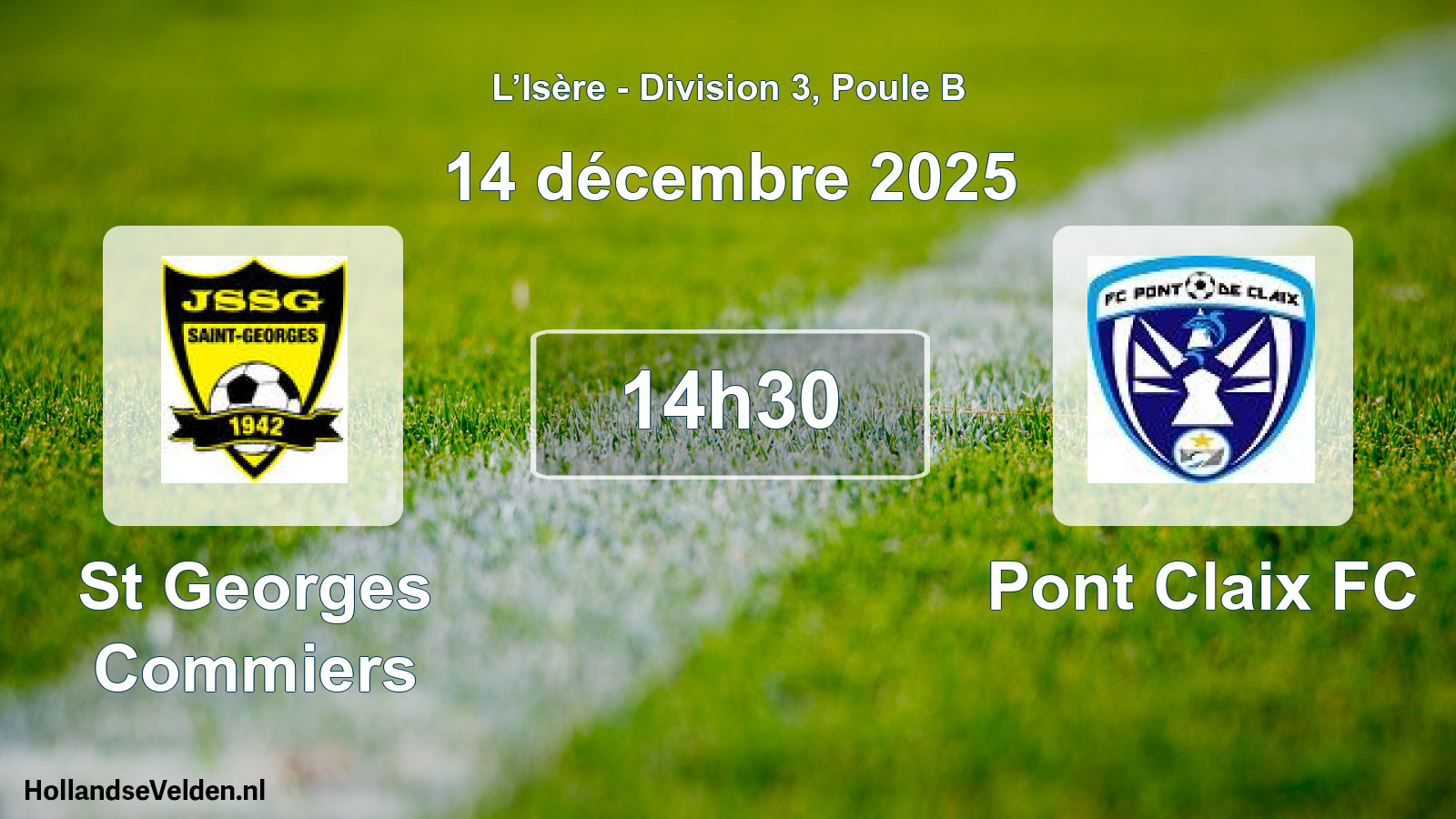 Geplande wedstrijd: St Georges Commiers - Pont Claix FC (14 december 2025)