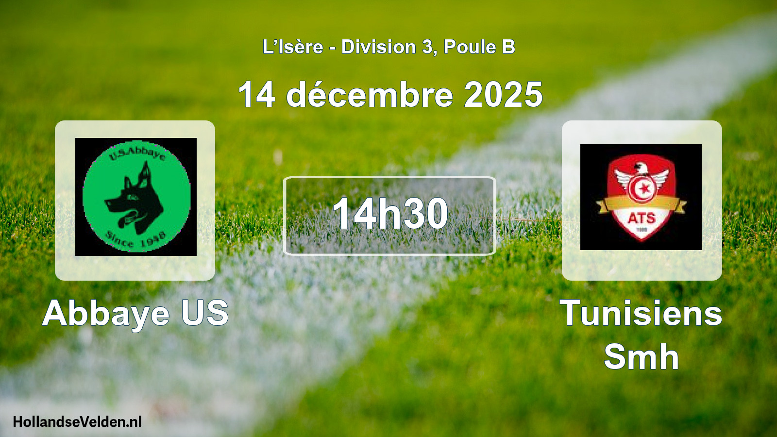 Match programmé: Abbaye US - Tunisiens Smh (14 décembre 2025)