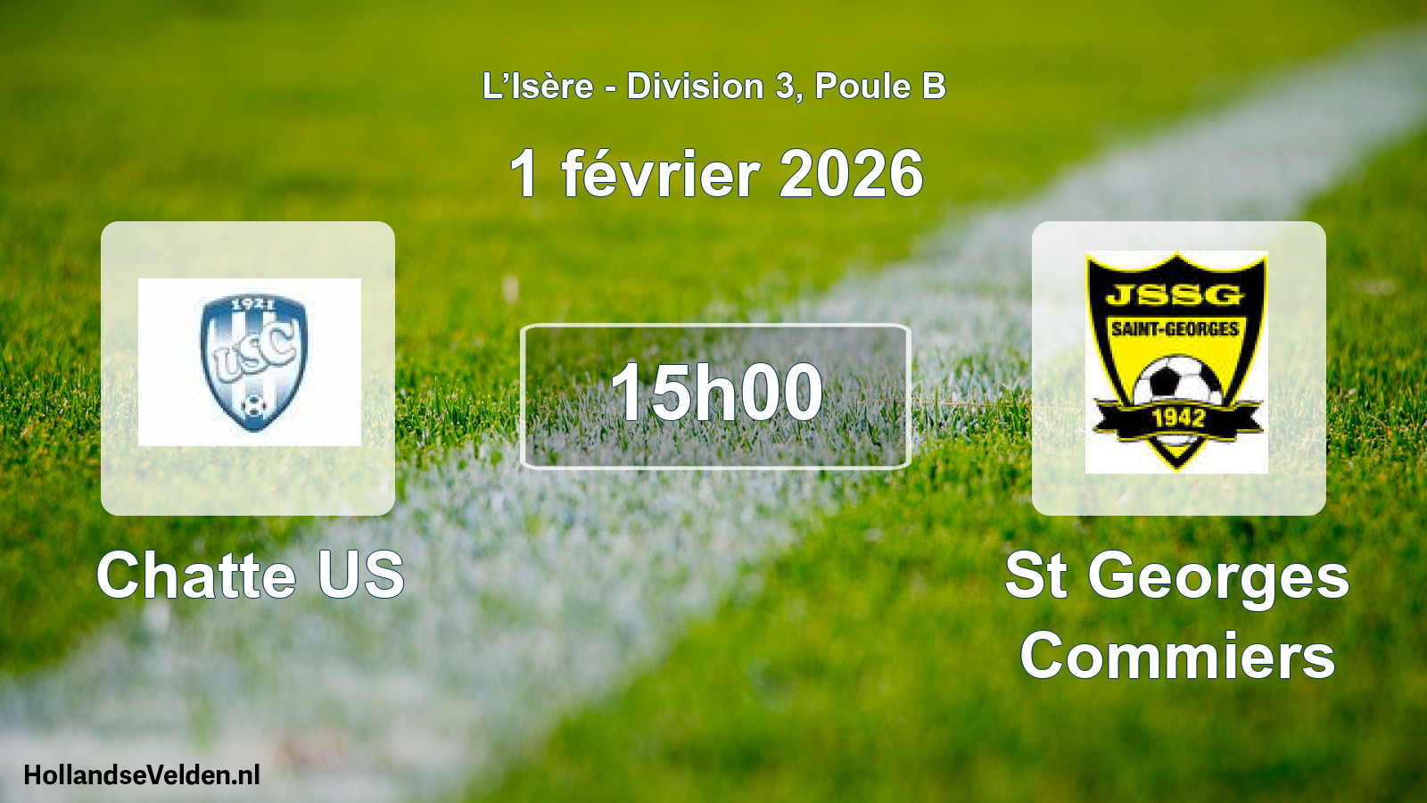 Match programmé: Chatte US - St Georges Commiers (1 février 2026)