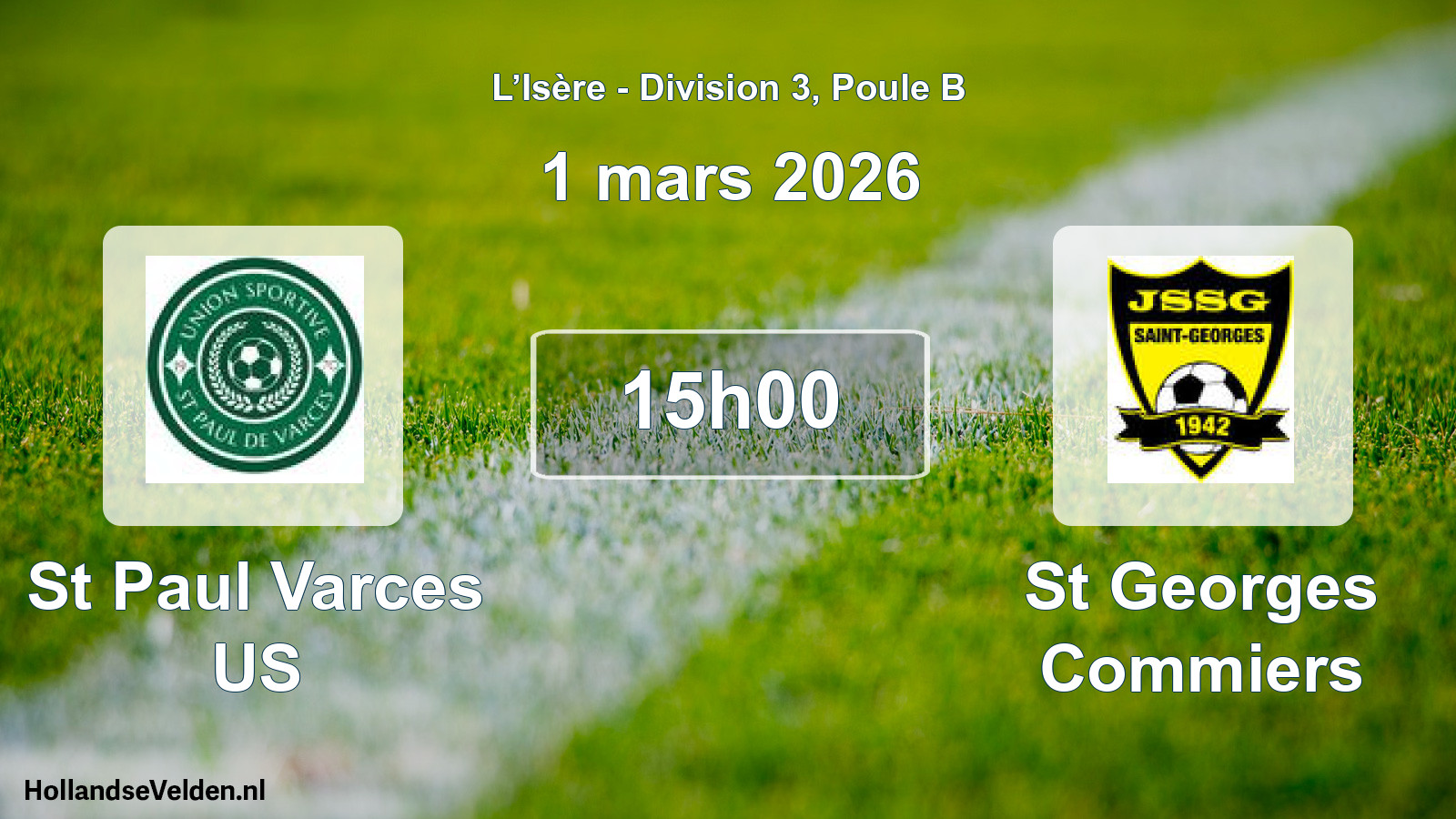 Geplande wedstrijd: St Paul Varces US - St Georges Commiers (1 maart 2026)