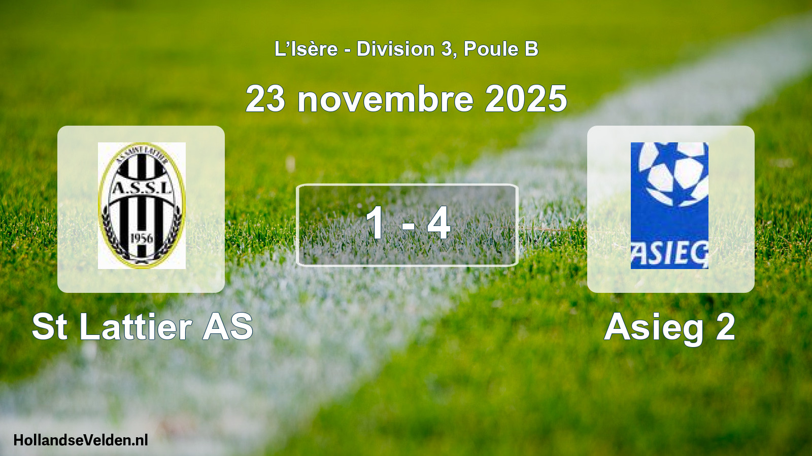 Gespeelde wedstrijd: St Lattier AS - Asieg 2 1 - 4 (23 november 2025)
