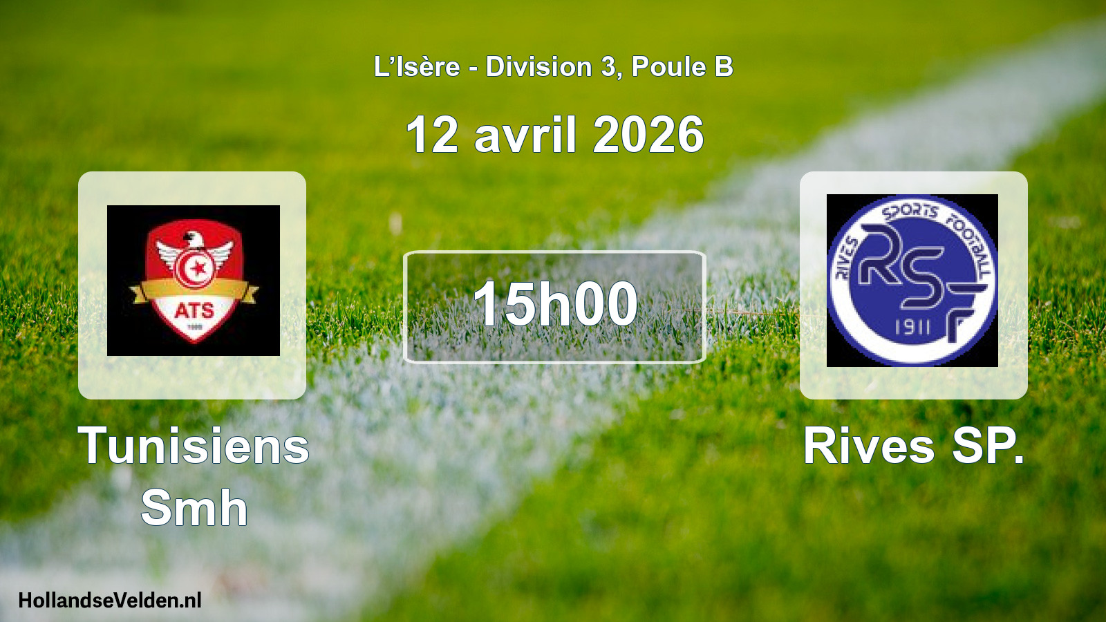 Geplande wedstrijd: Tunisiens Smh - Rives SP. (12 april 2026)