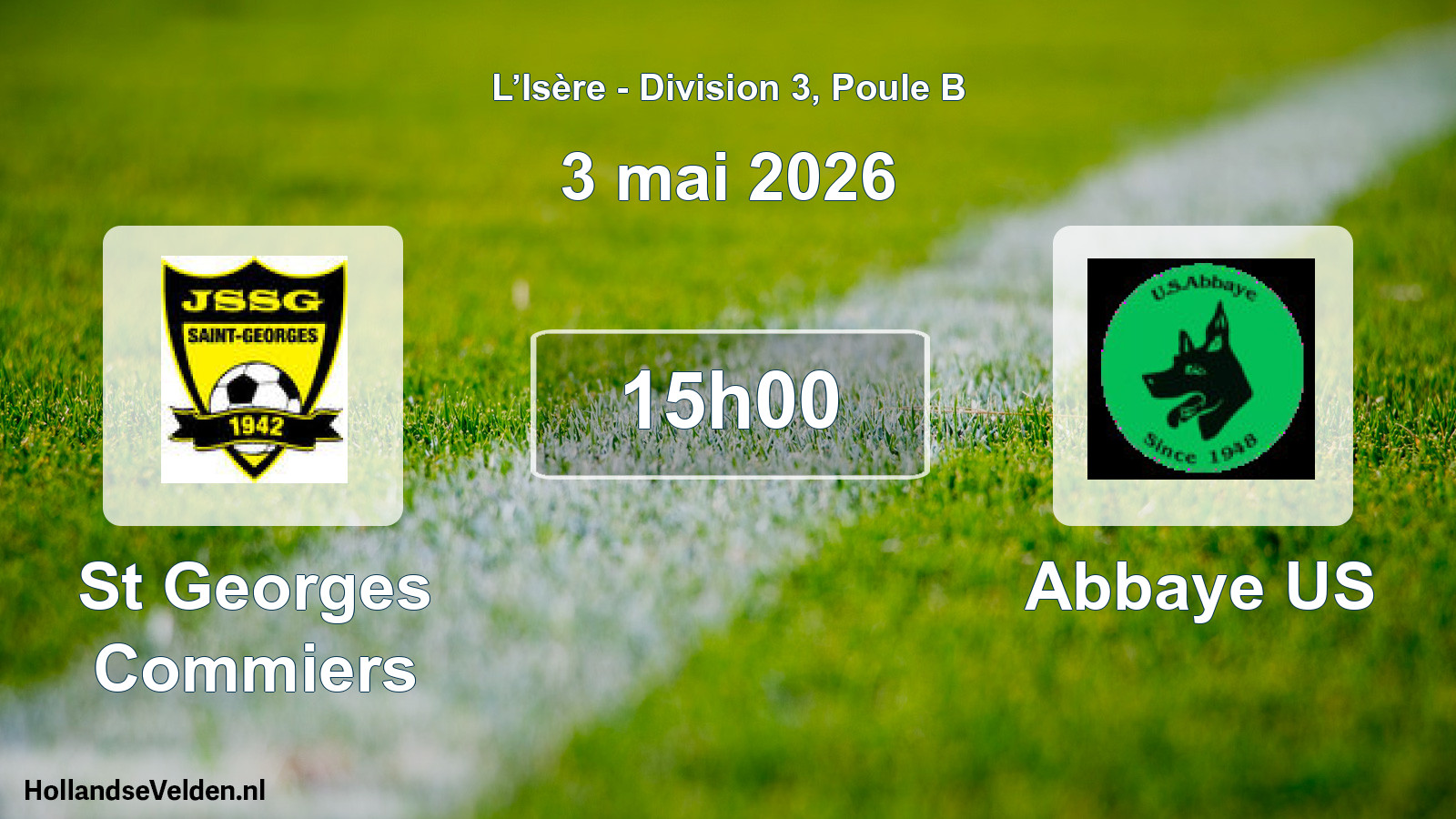 Geplande wedstrijd: St Georges Commiers - Abbaye US (3 mei 2026)