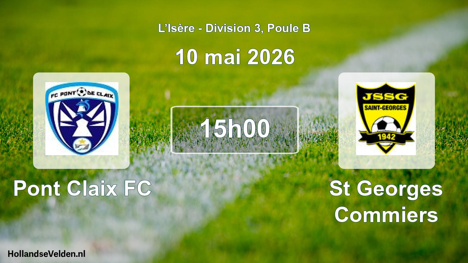 Geplande wedstrijd: Pont Claix FC - St Georges Commiers (10 mei 2026)