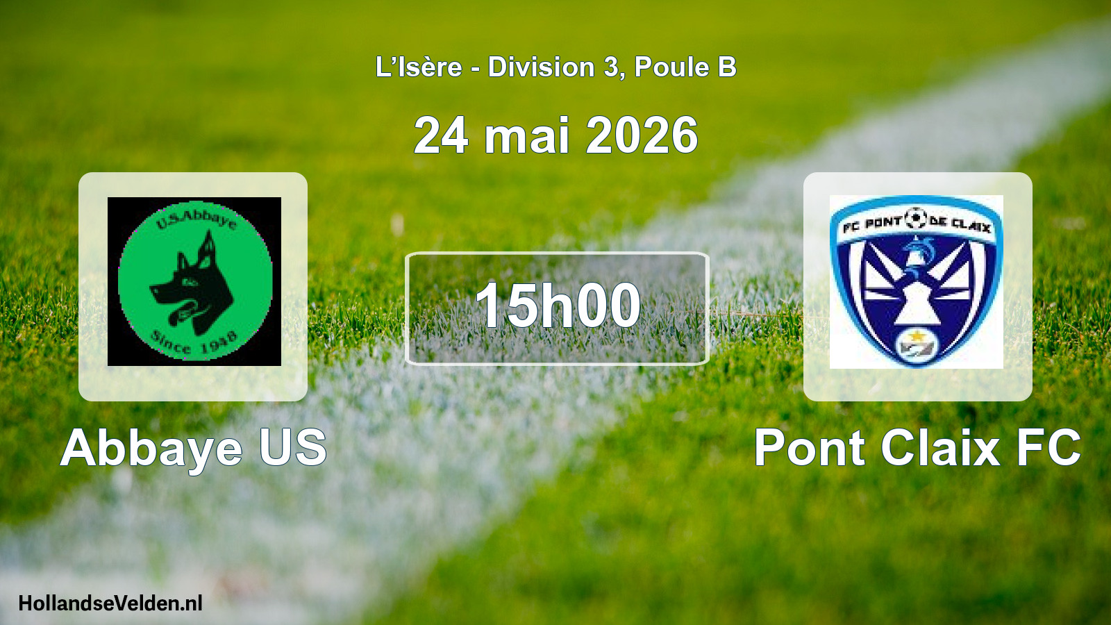 Geplande wedstrijd: Abbaye US - Pont Claix FC (24 mei 2026)