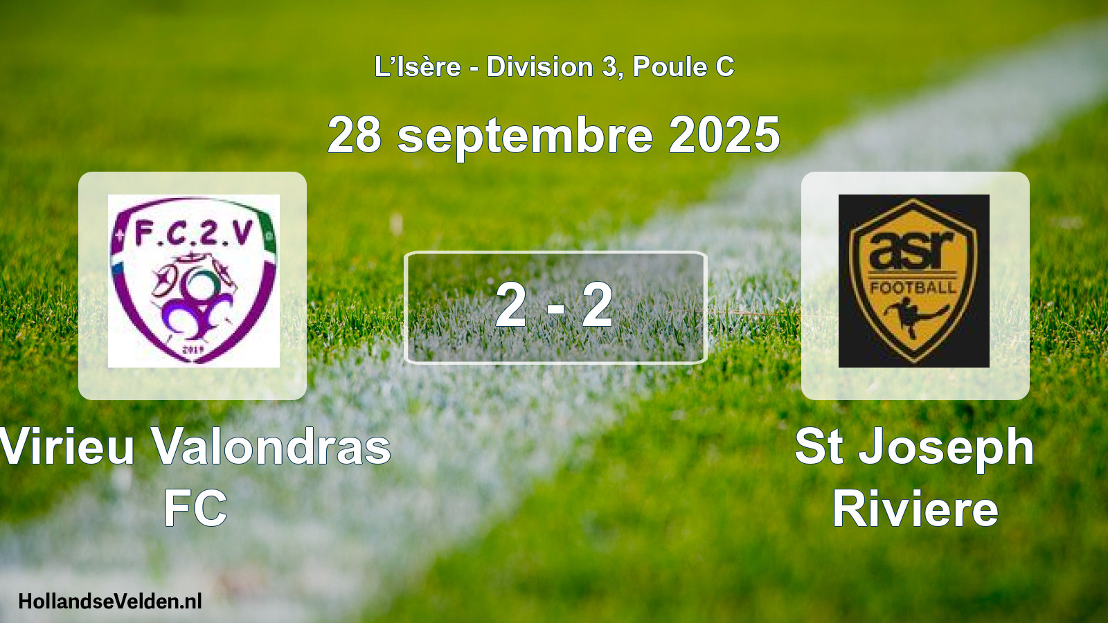 Gespeelde wedstrijd: Virieu Valondras FC - St Joseph Riviere 2 - 2 (28 september 2025)
