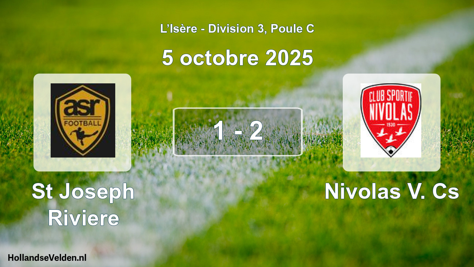 Total number of matches played: St Joseph Riviere - Nivolas V. Cs 1 - 2 (5 October 2025)