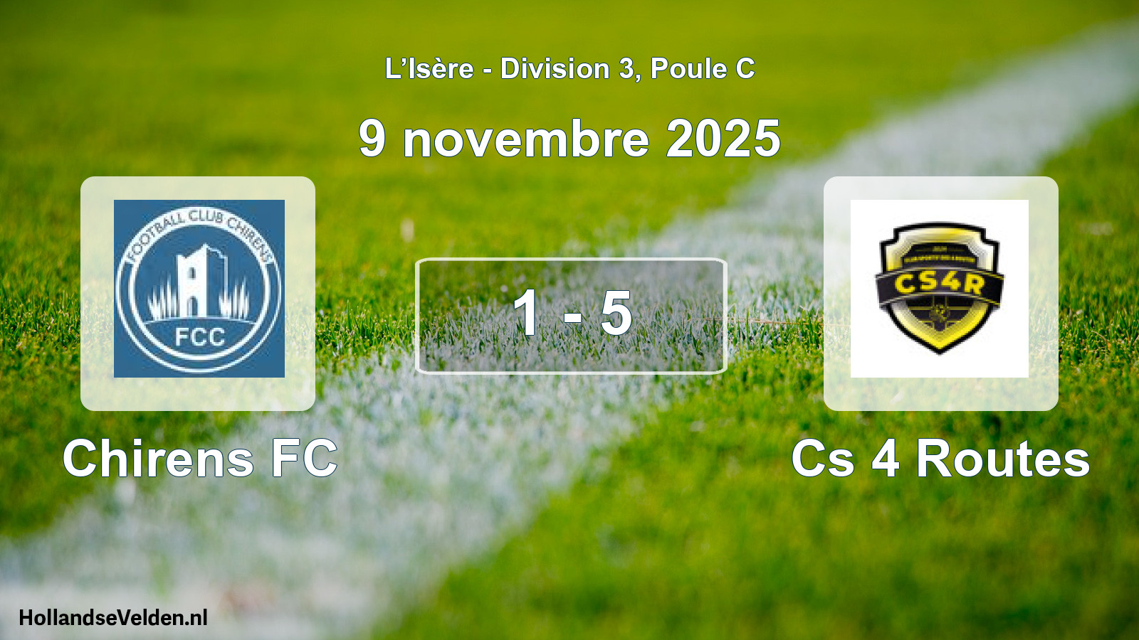 Total number of matches played: Chirens FC - Cs 4 Routes 1 - 5 (9 November 2025)