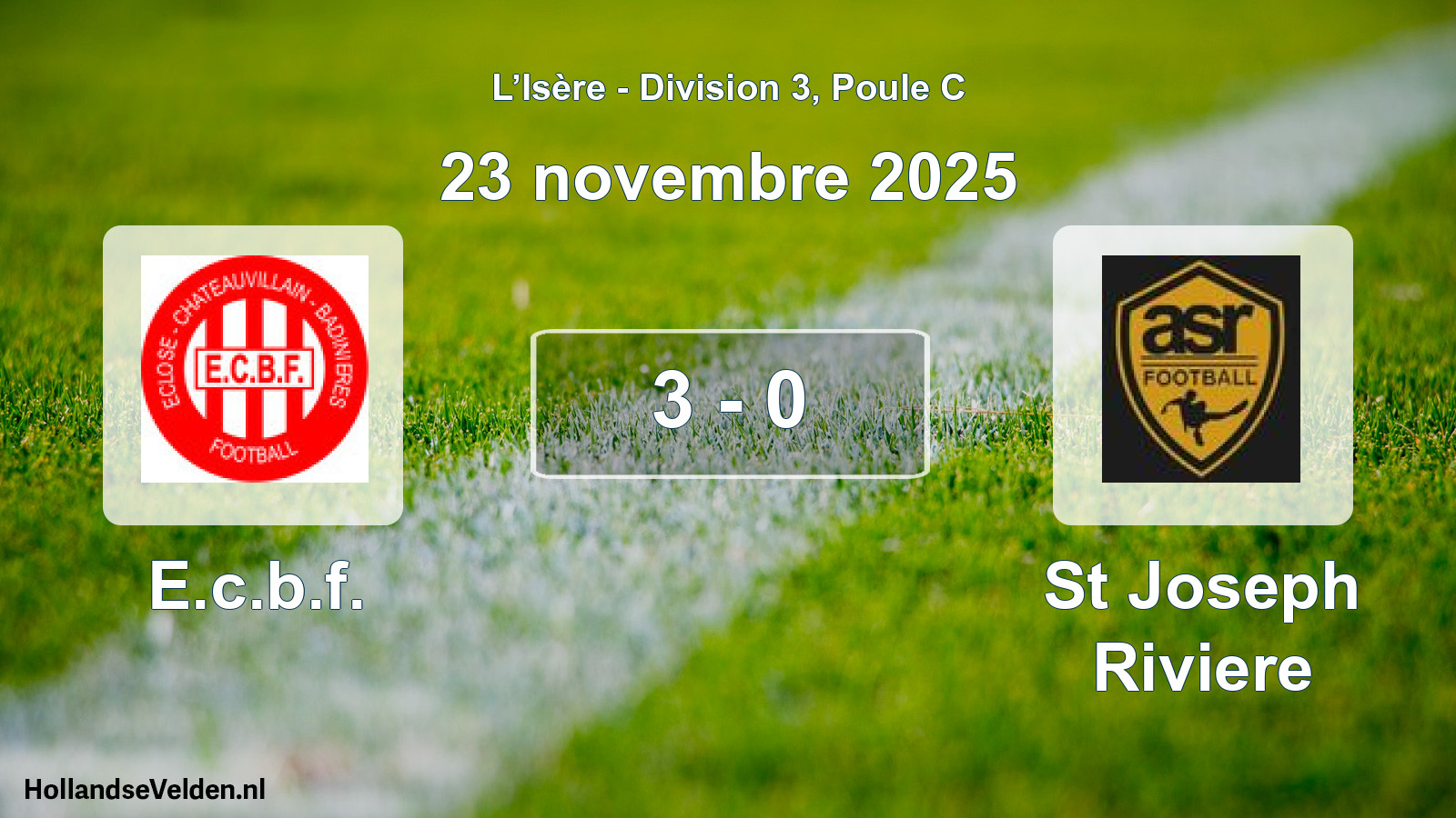 Gespeelde wedstrijd: E.c.b.f. - St Joseph Riviere 3 - 0 (23 november 2025)