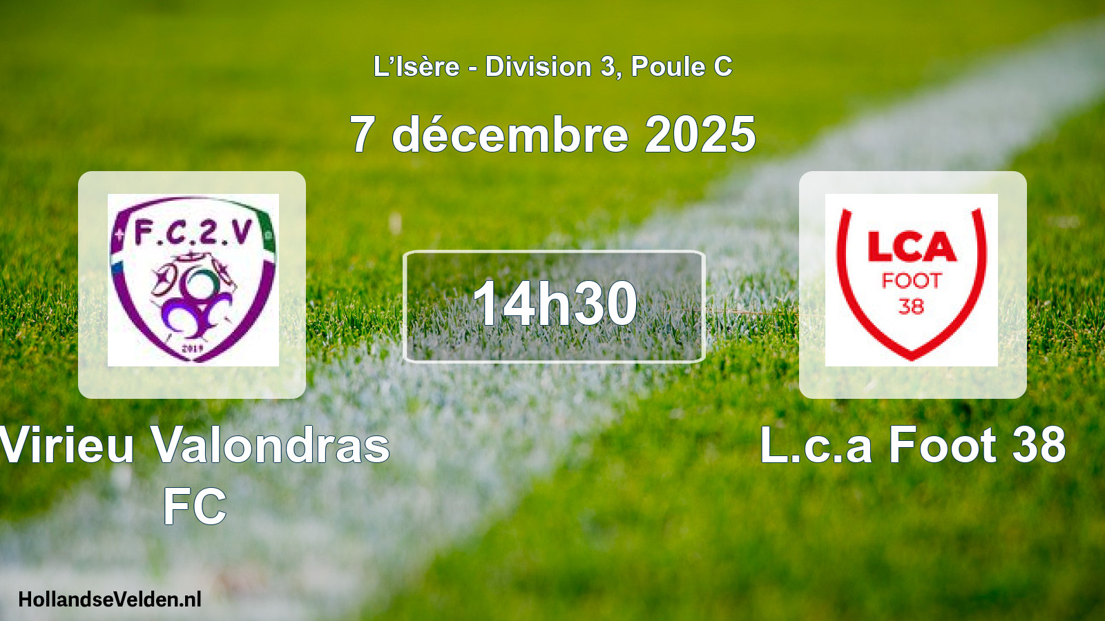 Geplande wedstrijd: Virieu Valondras FC - L.c.a Foot 38 (7 december 2025)