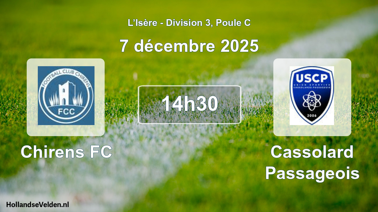 Geplande wedstrijd: Chirens FC - Cassolard Passageois (7 december 2025)