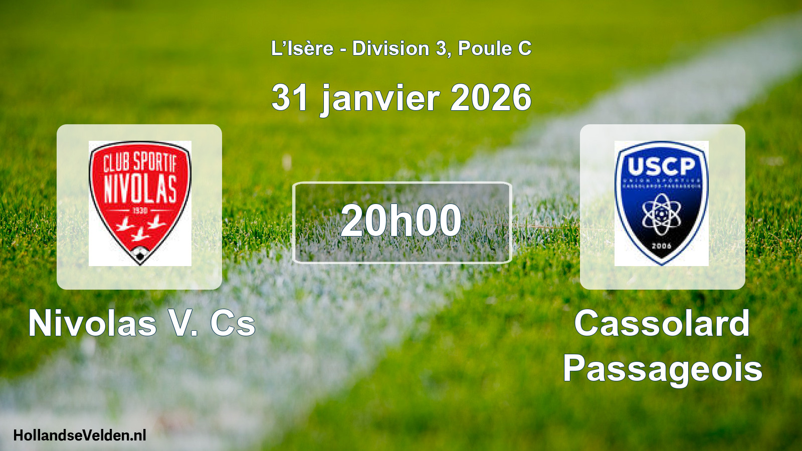Geplande wedstrijd: Nivolas V. Cs - Cassolard Passageois (31 januari 2026)