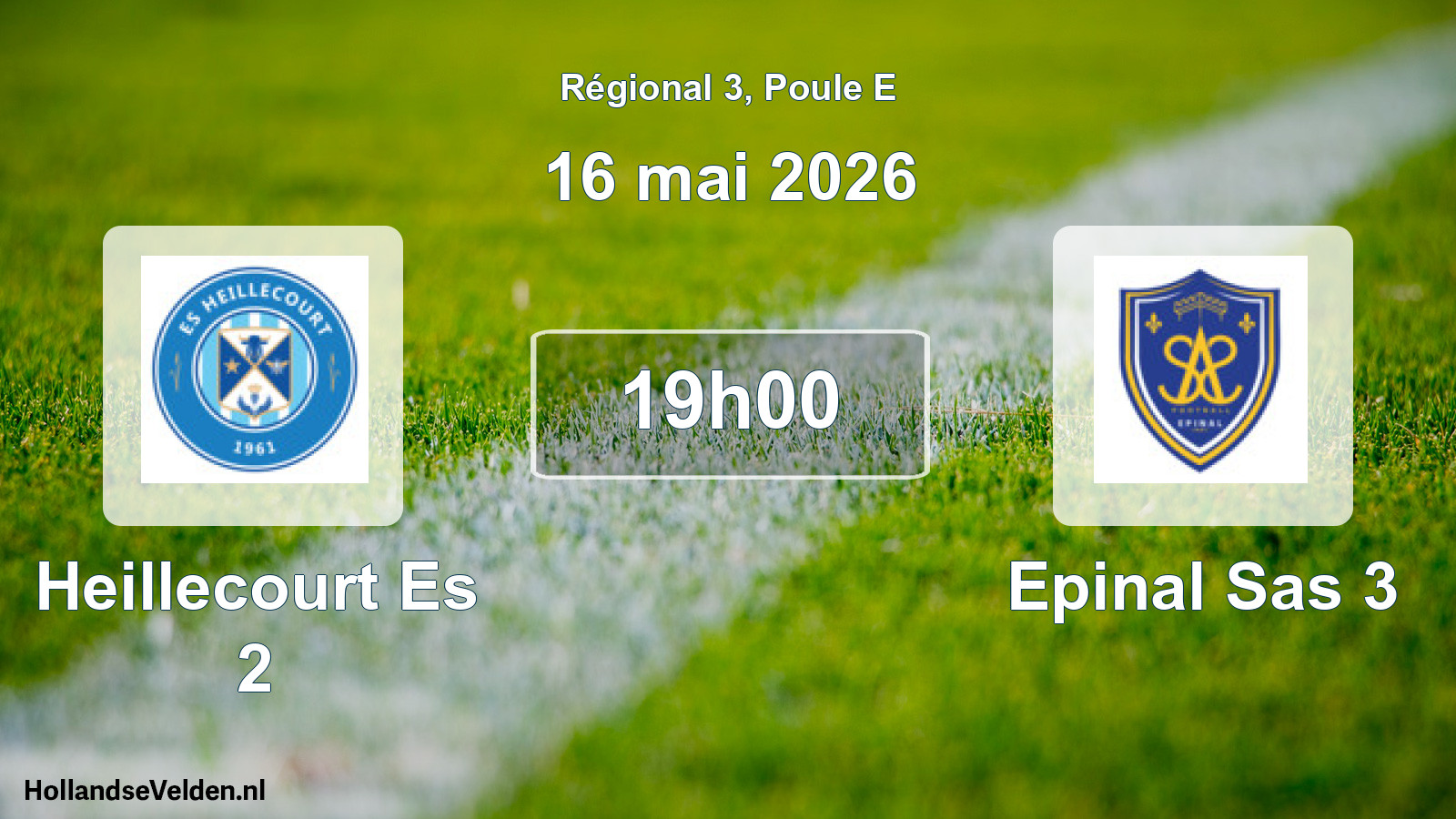 Geplande wedstrijd: Heillecourt Es 2 - Epinal Sas 3 (16 mei 2026)