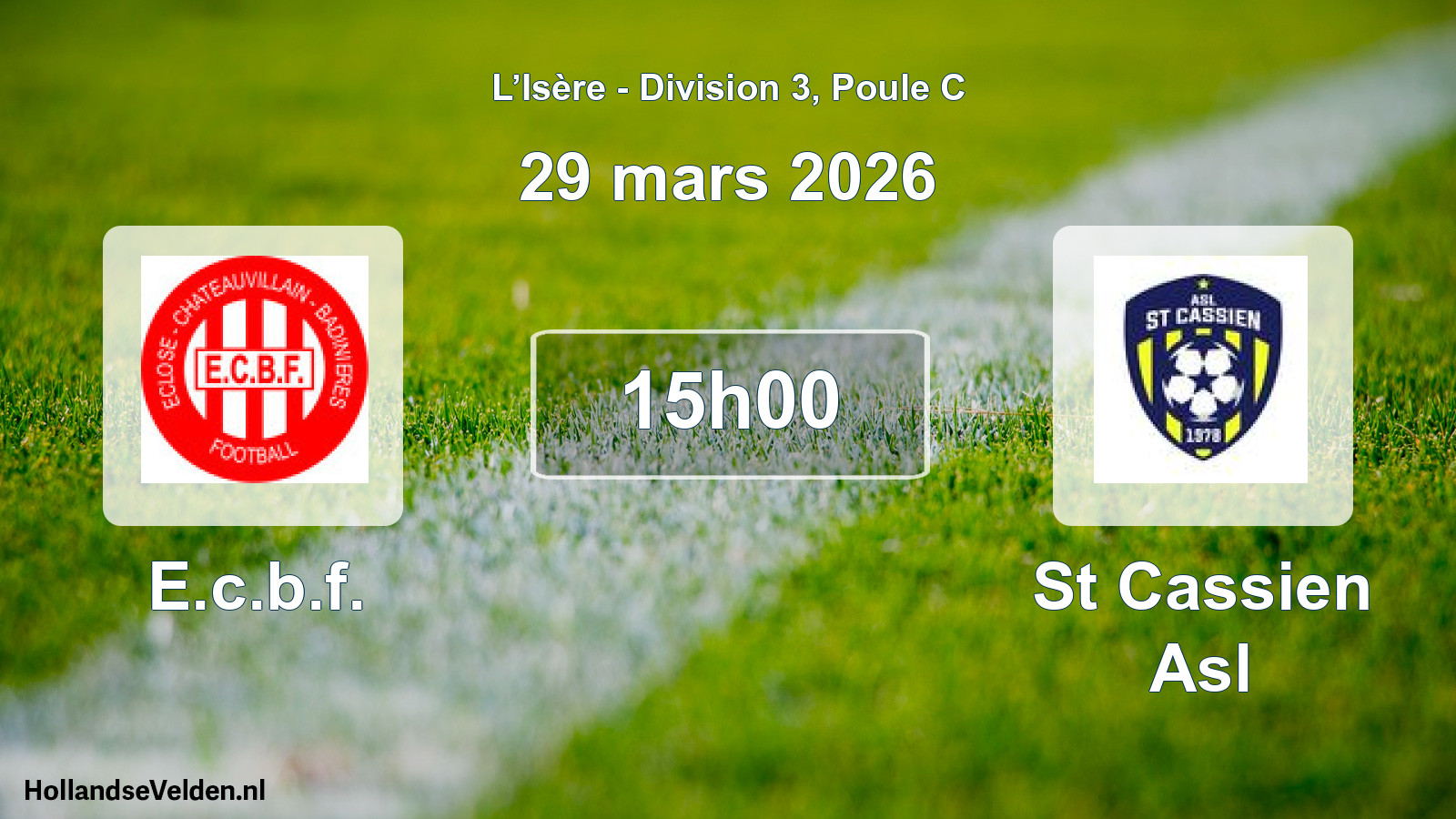 Geplande wedstrijd: E.c.b.f. - St Cassien Asl (29 maart 2026)