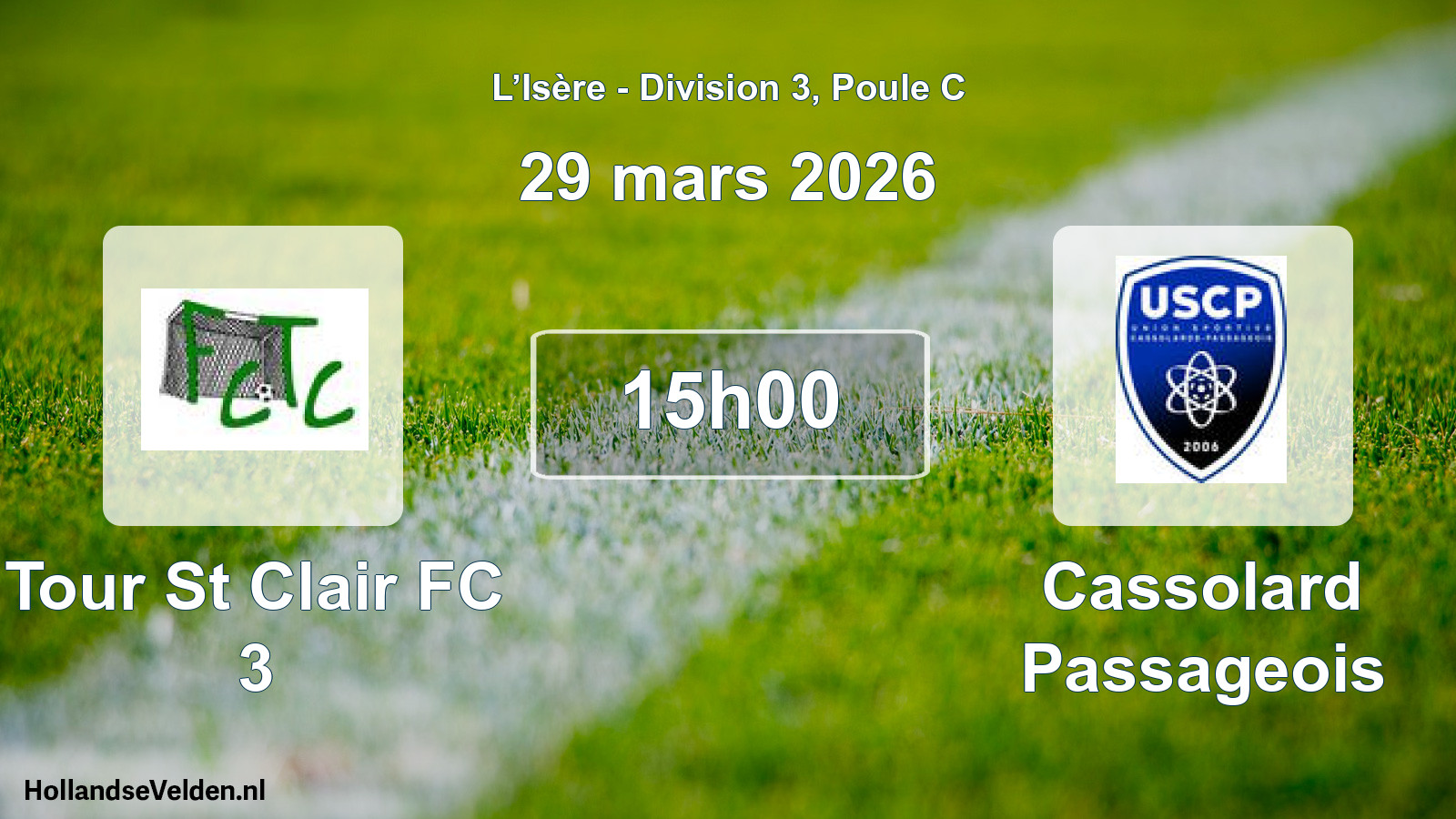 Geplande wedstrijd: Tour St Clair FC 3 - Cassolard Passageois (29 maart 2026)