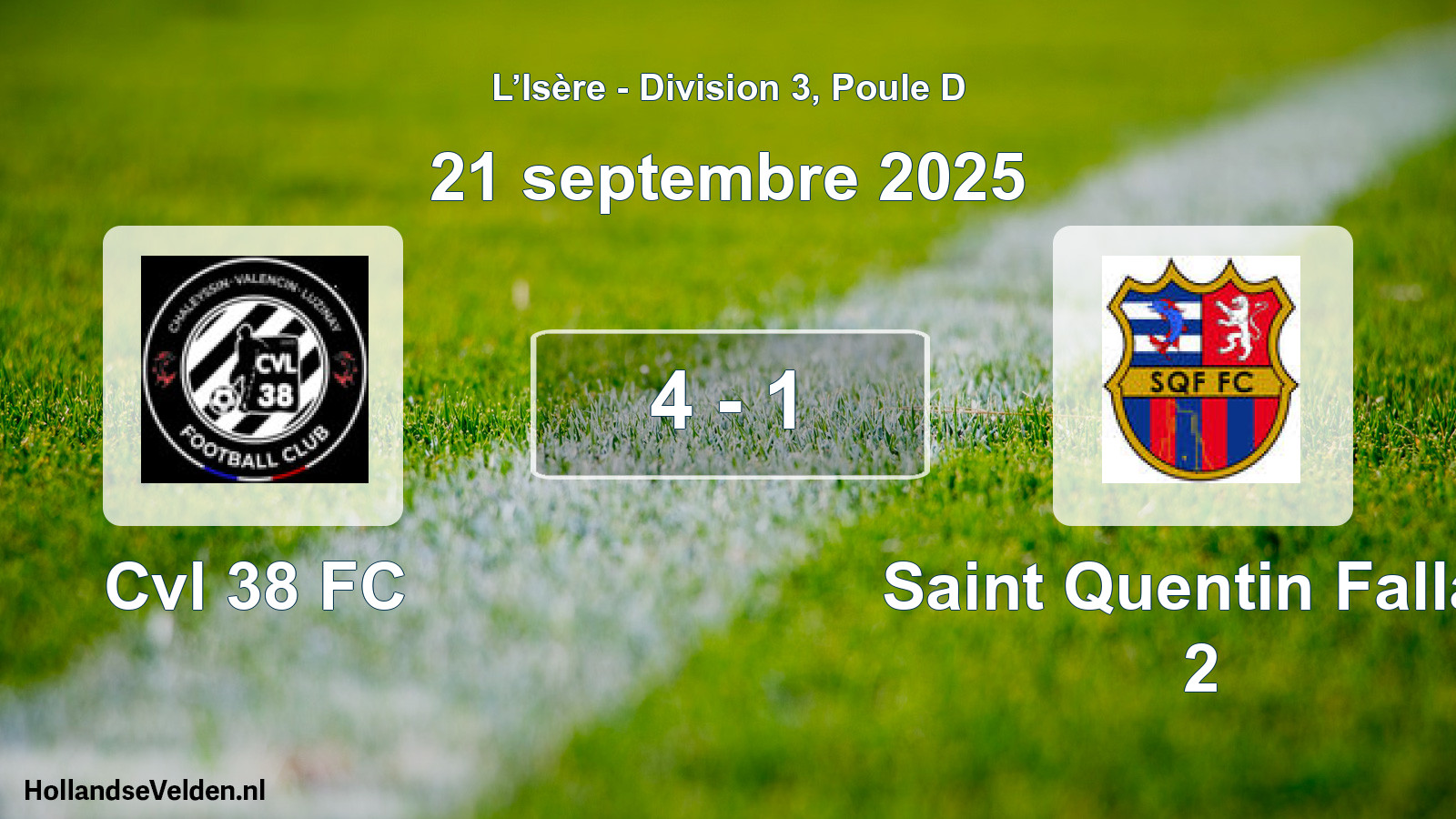 Gespeelde wedstrijd: Cvl 38 FC - Saint Quentin Fallav 2 4 - 1 (21 september 2025)