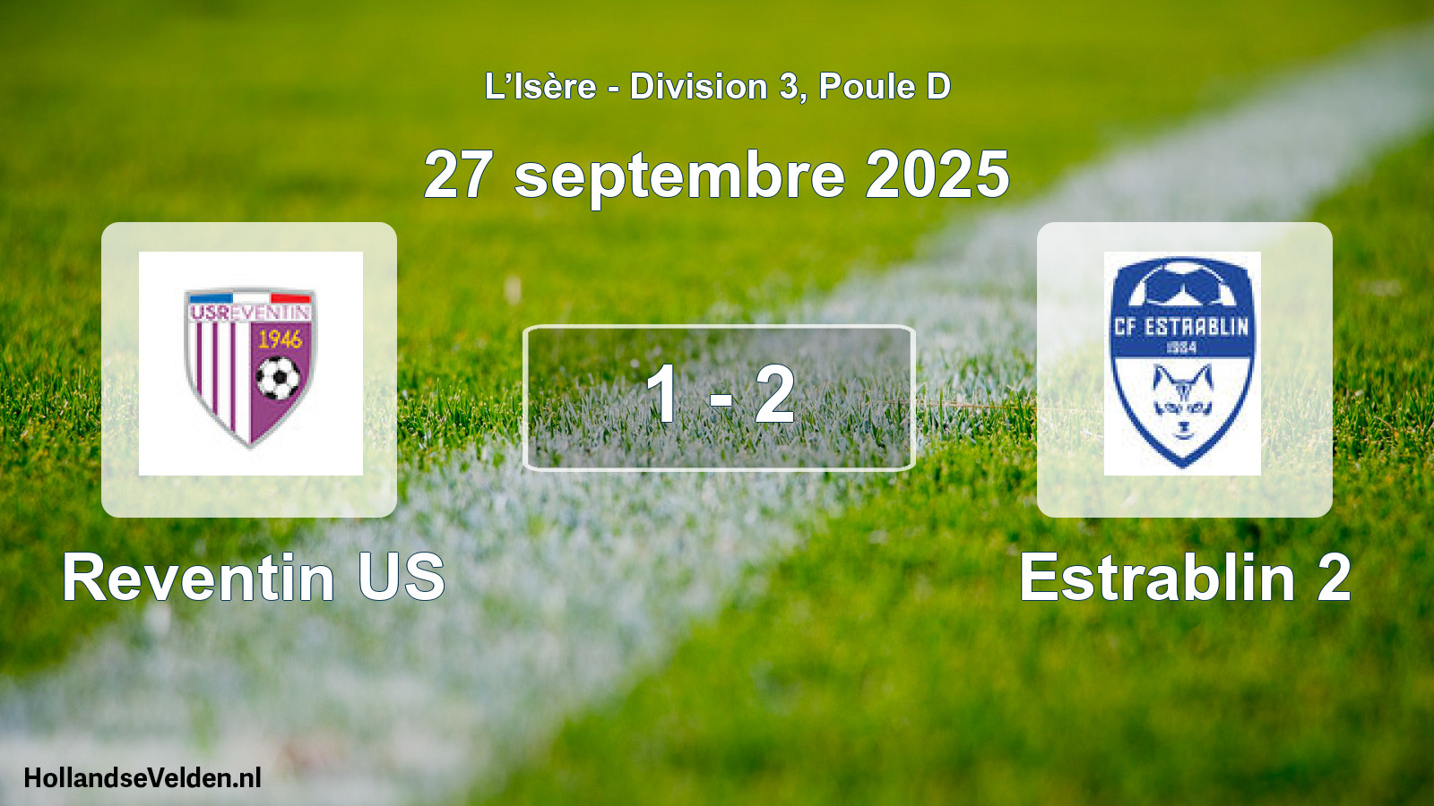 Gespeelde wedstrijd: Reventin US - Estrablin 2 1 - 2 (27 september 2025)