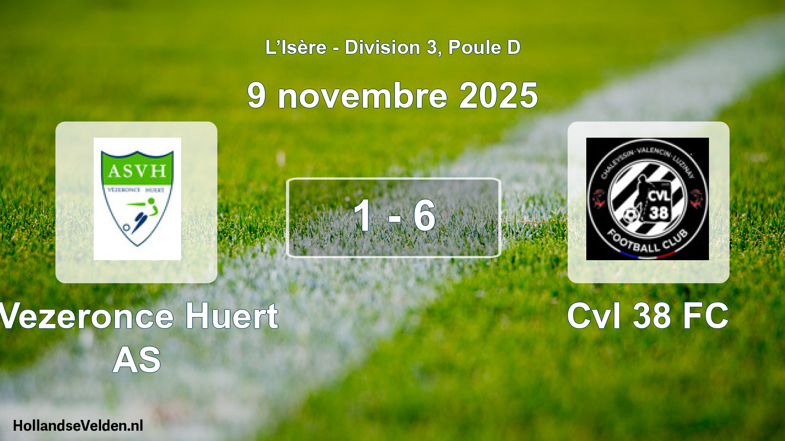 Gespeelde wedstrijd: Vezeronce Huert AS - Cvl 38 FC 1 - 6 (9 november 2025)