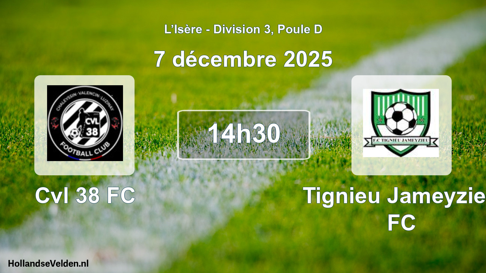 Geplande wedstrijd: Cvl 38 FC - Tignieu Jameyzieu FC (7 december 2025)