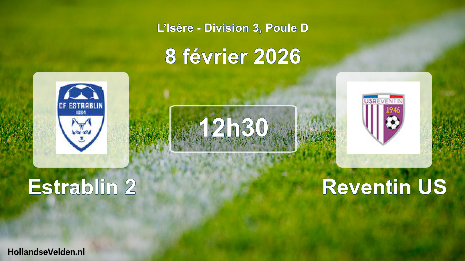 Geplande wedstrijd: Estrablin 2 - Reventin US (8 februari 2026)
