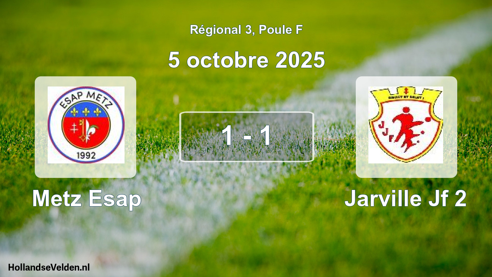 Gespeelde wedstrijd: Metz Esap - Jarville Jf 2 1 - 1 (5 octobre 2025)