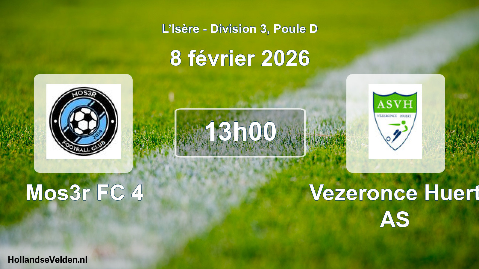 Geplande wedstrijd: Mos3r FC 4 - Vezeronce Huert AS (8 februari 2026)