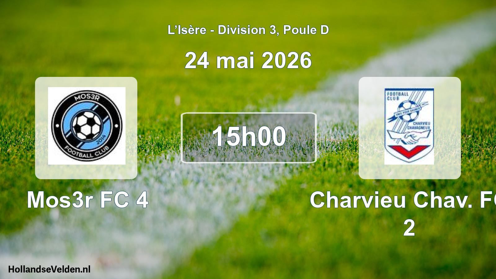 Geplande wedstrijd: Mos3r FC 4 - Charvieu Chav. FC 2 (24 mei 2026)