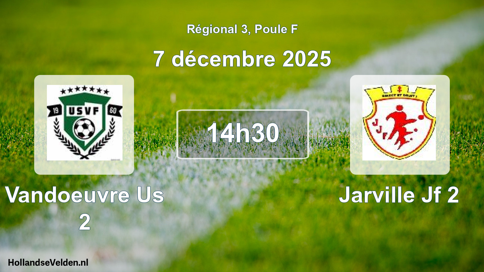 Geplande wedstrijd: Vandoeuvre Us 2 - Jarville Jf 2 (7 december 2025)