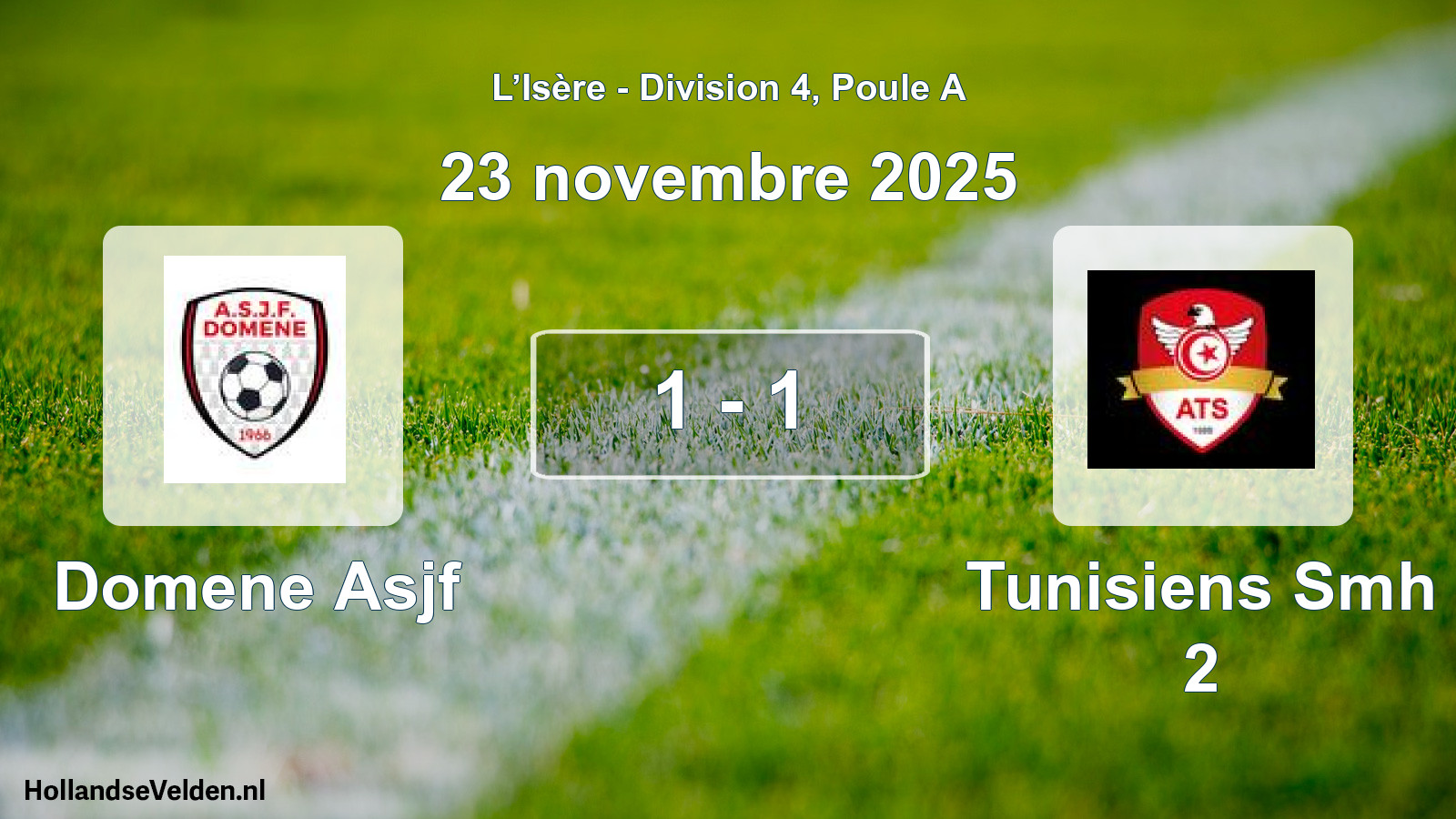 Gespeelde wedstrijd: Domene Asjf - Tunisiens Smh 2 1 - 1 (23 november 2025)