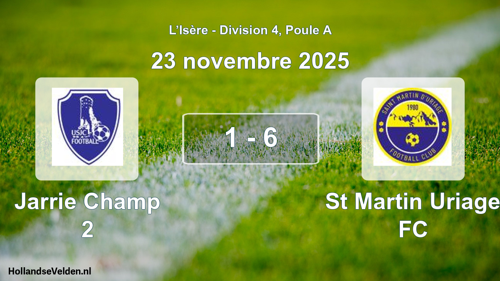 Gespeelde wedstrijd: Jarrie Champ 2 - St Martin Uriage FC 1 - 6 (23 november 2025)