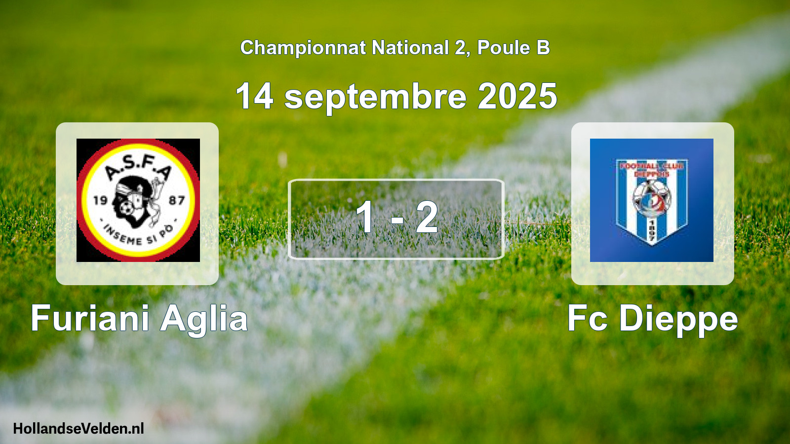 Gespeelde wedstrijd: Furiani Aglia - Fc Dieppe 1 - 2 (14 septembre 2025)