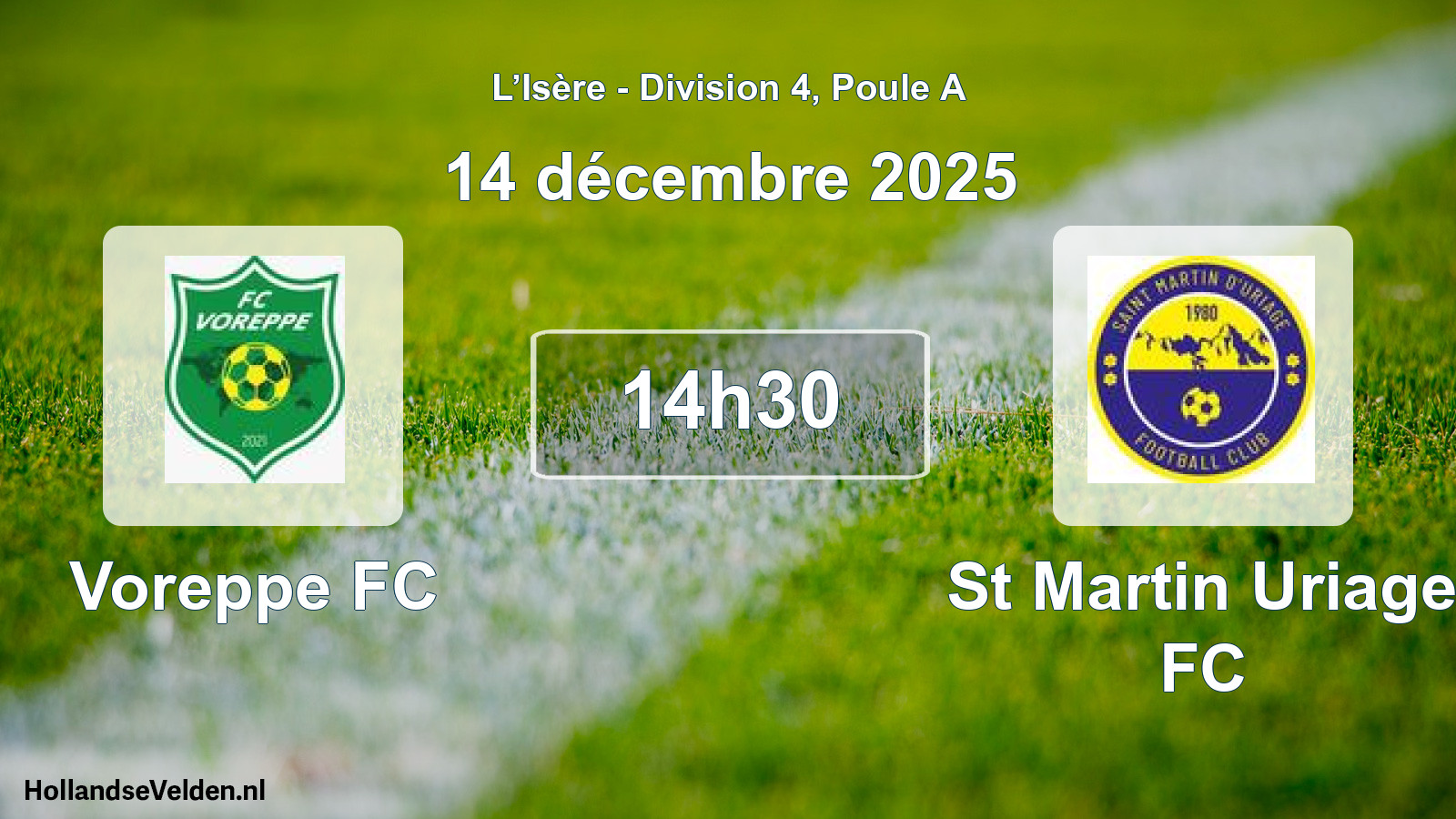 Geplande wedstrijd: Voreppe FC - St Martin Uriage FC (14 december 2025)