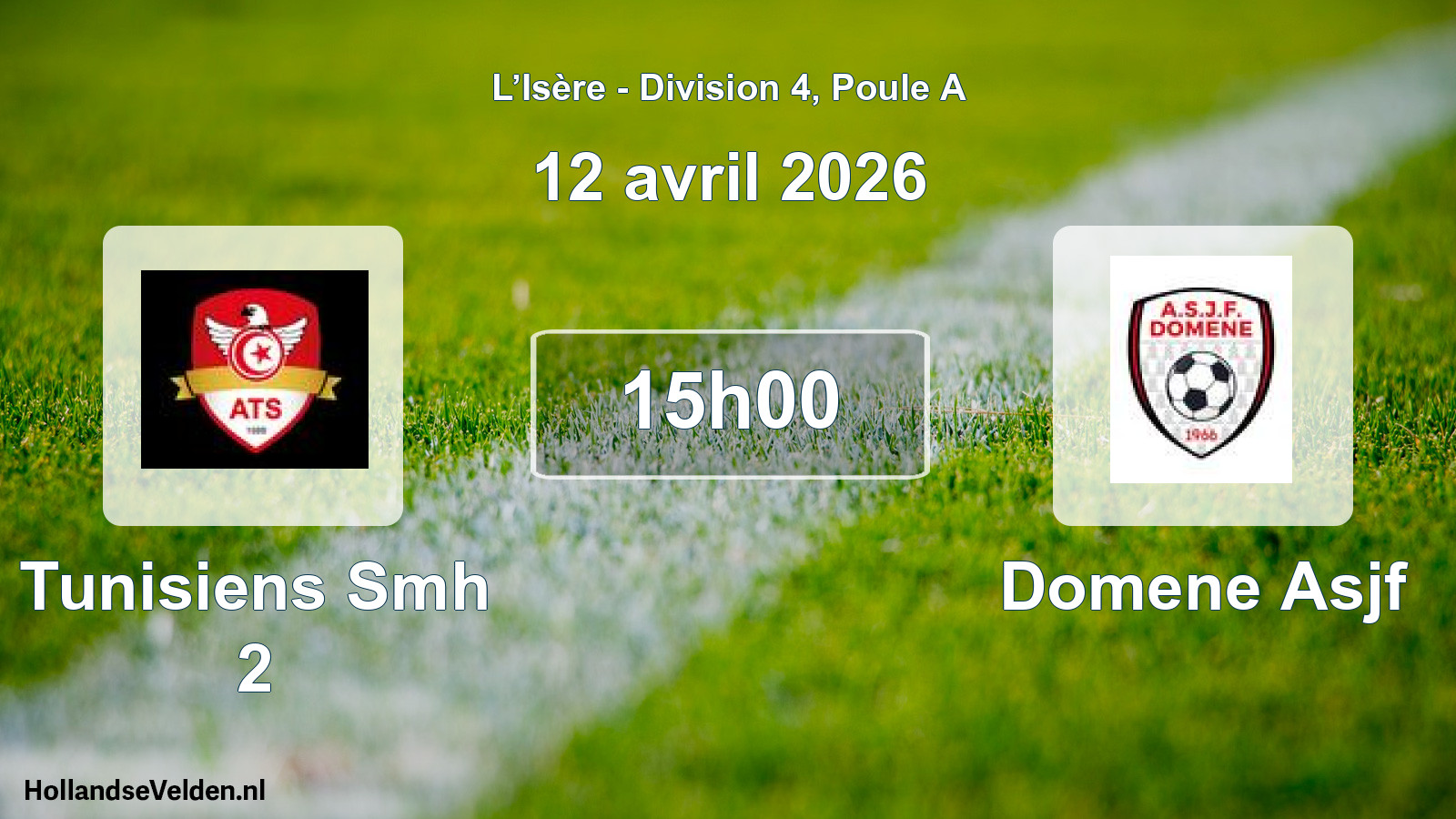 Geplande wedstrijd: Tunisiens Smh 2 - Domene Asjf (12 april 2026)