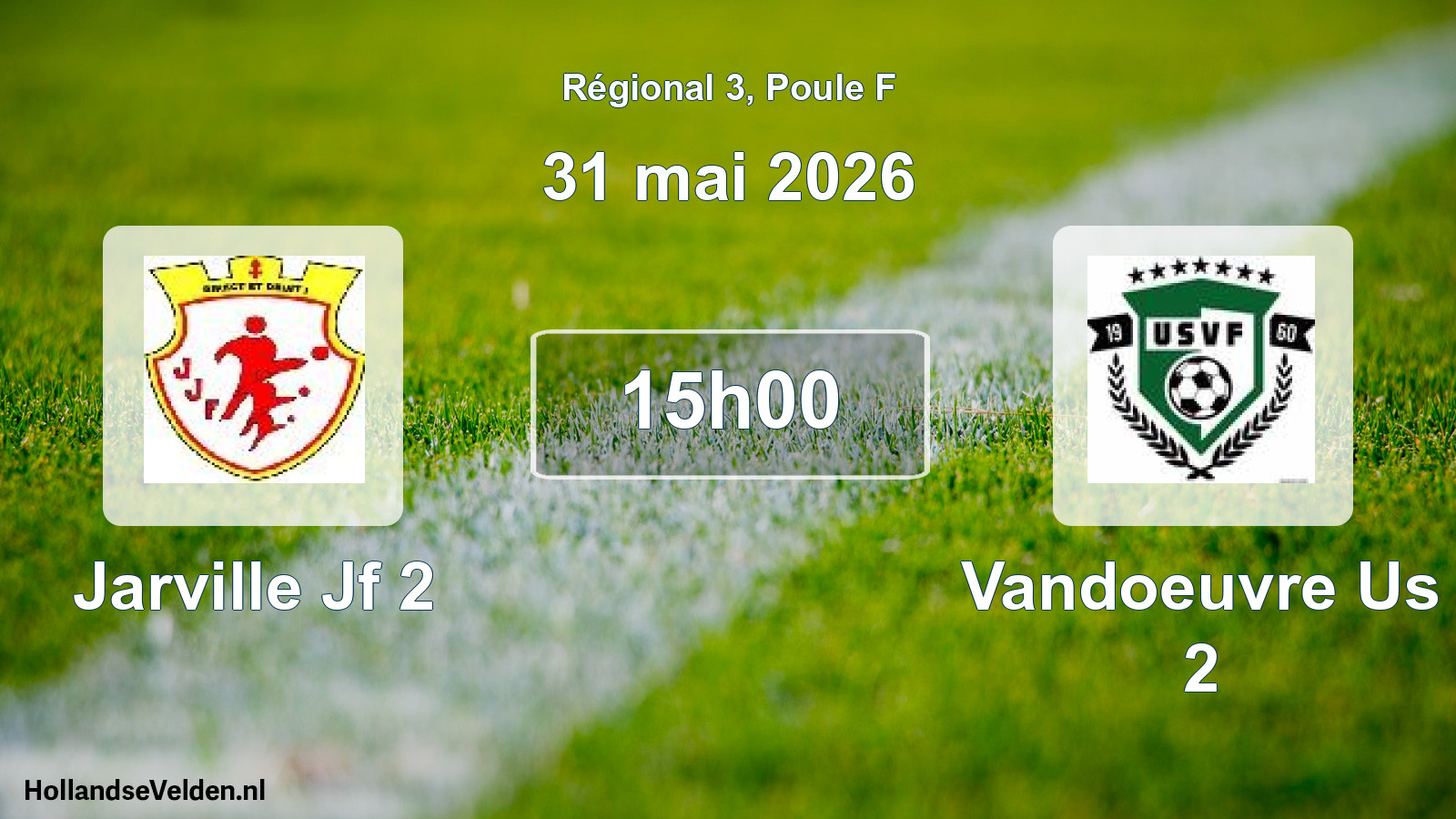 Scheduled Match: Jarville Jf 2 - Vandoeuvre Us 2 (31 May 2026)