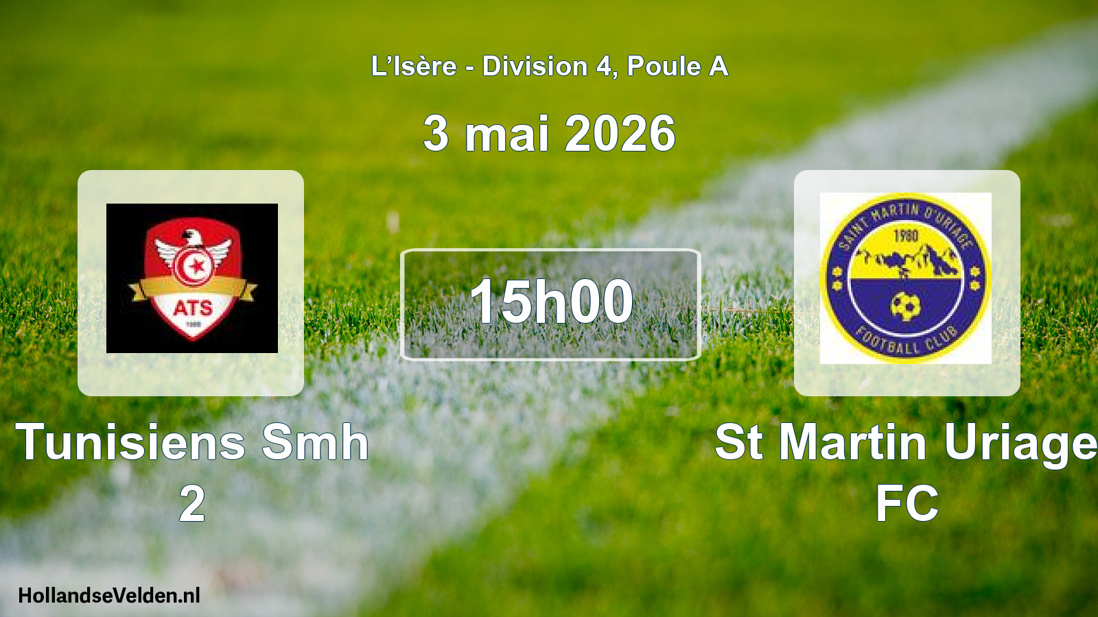 Geplande wedstrijd: Tunisiens Smh 2 - St Martin Uriage FC (3 mei 2026)