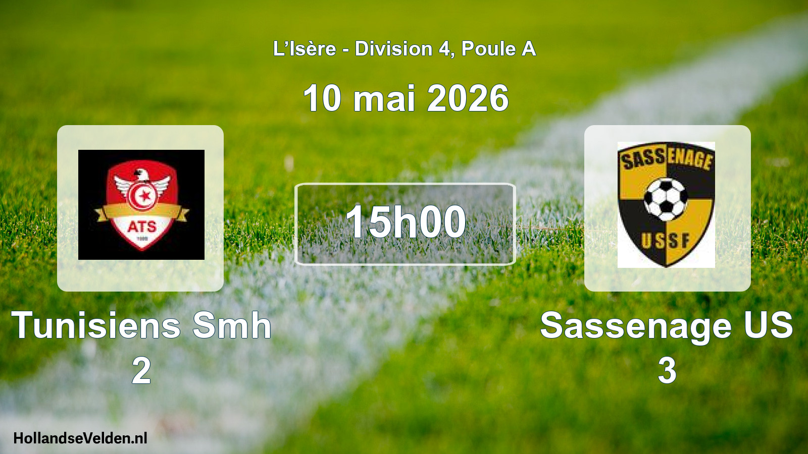 Geplande wedstrijd: Tunisiens Smh 2 - Sassenage US 3 (10 mei 2026)