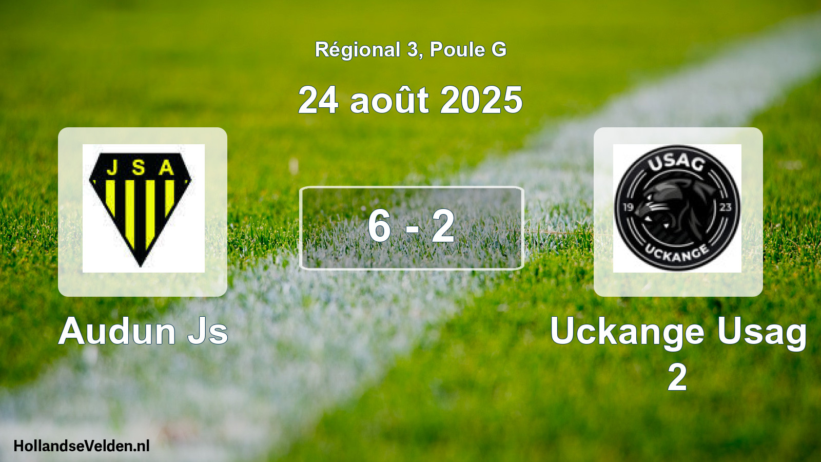Gespeelde wedstrijd: Audun Js - Uckange Usag 2 6 - 2 (24 août 2025)